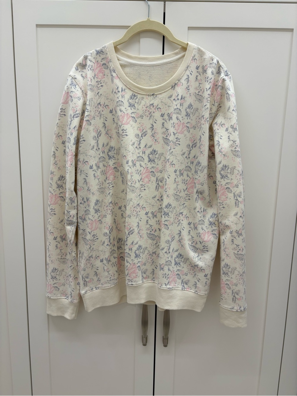 Cream Floral Crewneck Sweater